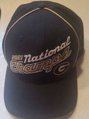 2021 National Champs Black and Gold Baseball Cap